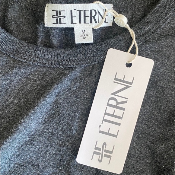Eterne Loungewear Set Pants And Long-Sleeve T-Shirt Size M Heather Charcoal Grey - Picture 10 of 16